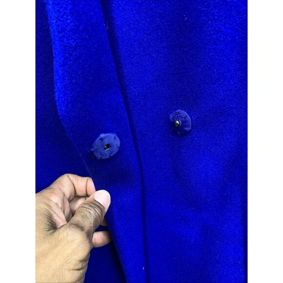 Worthington Womens Wool Blend Robe Coat Belted Cobalt Blue Size Small New - Picture 14 of 16